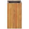 Garden Raised Bed 13.2"x13.2"x23.6" Solid Acacia Wood - Brown