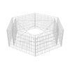 Hexagonal Gabion Raised Bed 63"x55.1"x19.7" - Silver