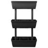 Garden Planter 3 pcs 39.4" Anthracite - Anthracite