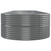 Garden Raised Bed Powder-coated Steel 229.9"x55.1"x26.8" Gray - Gray