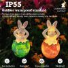 Cute Solar Garden Lights Easter Rabbit Solar LED Lights Waterproof Resin Landscape Lamp Outdoor Solar Lights Party Pathway Yard - LLA0012112-E - CN
