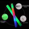 10Pcs Glow Sticks Bulk Colorful LED Foam Stick Cheer Bar Party Foam Glitter Glow Sticks Portable Luminous Atmosphere Party Props - Always light-white