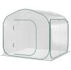 7' x 7' x 6' Garden Portable Pop Up Greenhouse with Side Door & Portable Zipper Bag for Plants & Vegetables White - White