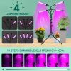 4 Head LED Grow Light with Stand for Indoor Plants Full Spectrum Plant Grow Lamp - Black
