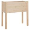 Garden Planters 2 pcs 27.6"x12.2"x27.6" Solid Wood Pine - Brown