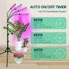 4 Head LED Grow Light with Stand for Indoor Plants Full Spectrum Plant Grow Lamp - Black