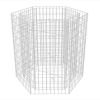 Hexagonal Gabion Raised Bed 39.4"x35.4"x39.4" - Silver