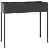 Garden Planter Anthracite 39.6"x15.9"x35.4" Galvanized Steel - Anthracite
