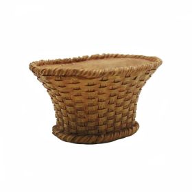 Resin Simulation Woven Basket Succulent Plant Pot Decorative Planter for Succulent Cactus - Default