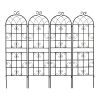 2 Pack Metal Garden Trellis 71" x 19.7" Rustproof Trellis for Climbing Plants Outdoor Flower Support Black - as Pic