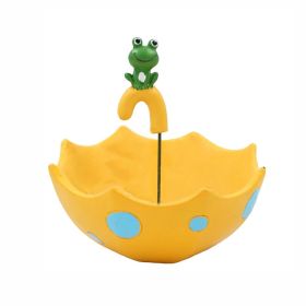 Inverted Umbrella and Frog Succulent Planter Pot Small Resin Cactus Herb Plant Pot Container - Default