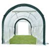 Topline Outdoor Garden Greenhouse with Zipper Openings - White