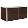 Raised Garden Bed Brown 63"x31.5"x30.3" Galvanized Steel - Brown