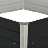 Raised Garden Bed Anthracite 50.8"x50.8"x17.7" Galvanized Steel - Anthracite