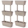 Garden Planter 6 pcs 39.4" Taupe - Taupe