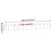 Garden Raised Bed Powder-coated Steel 155.9"x39.4"x14.2" Gray - Gray