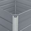 Raised Garden Bed 39.4"x39.4"x30.3" Galvanized Steel Gray - Grey
