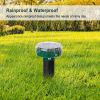 Solar Powered Mole Repeller Sonic Gopher Stake Repellent Waterproof Outdoor For Farm Garden Yard Repelling Moles - Green