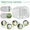 7' x 7' x 6' Garden Portable Pop Up Greenhouse with Side Door & Portable Zipper Bag for Plants & Vegetables White - White