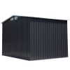 6' x 8' Outdoor Backyard Garden Metal Storage Shed for Utility Tool Storage - Coffee - Dark Gray