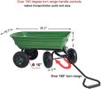 Garden Dump Utility Wagon Cart-550 LB Weight Capacity Wheelbarrow Sturdy Plastic Yard Lawn Cart - KM0375
