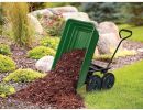 Garden Dump Utility Wagon Cart-550 LB Weight Capacity Wheelbarrow Sturdy Plastic Yard Lawn Cart - KM0375