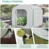 7' x 7' x 6' Garden Portable Pop Up Greenhouse with Side Door & Portable Zipper Bag for Plants & Vegetables White - White