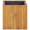 Garden Raised Bed Pot 17.1"x17.1"x17.3" Solid Acacia Wood - Brown