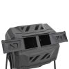 Garden Compost Bin Black 28.7"x25.2"x37.4" 42.3 gal - Black