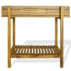 Raised Garden Raised Bed Solid Acacia Wood and Zinc - Brown