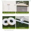 19' x 10' x 7 Steel Frame Walk-In Tunnel Greenhouse Garden Warm House- White-AS - as picture