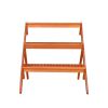 Malibu Patio Three-layer Wood Garden Plant Stand - as Pic