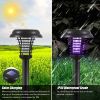 2pcs Solar Bug Zapper Outdoor Lights; Solar Powered Zapper Lamp; For Indoor And Outdoor Use - 2pcs