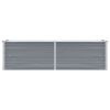 Garden Raised Bed Galvanized Steel 63"x15.7"x17.7" Gray - Grey