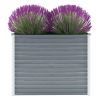 Garden Raised Bed Galvanized Steel 39.4"x15.7"x31.3" Gray - Grey