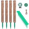 4Pcs Coco Coir Extendable Moss Pole for Climbing Plants Plant Support - 42cm