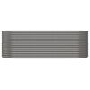 Garden Raised Bed Powder-coated Steel 88.2"x31.5"x26.8" Gray - Gray