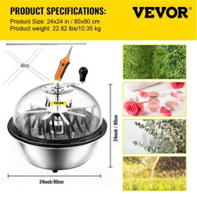VEVOR Manual  Hydroponic Leaf Bowl Leaf Trimmer 24 Inch Twisted Spin Cut Garden Tools For Plant Bud Leaf Trimmer And Herbal Making - Manual