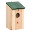 Bird Houses 10 pcs Solid Firwood 4.7"x4.7"x8.7" - Brown