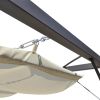 Garden Gazebo with Retractable Roof Canopy - Cream