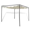 Garden Gazebo with Retractable Roof Canopy - Cream