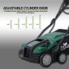 Garden Scarifier, 2-in-1 16INCH Dethatcher Scarifier,15 Amp Electric Lawn Dethatcher,Removable Collection Bag extra large 58QT - as Pic