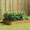 Garden Raised Bed 39.4"x39.4"x13.2" Corten Steel - Brown