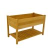 Raised Garden Bed Planter Box with Legs & Storage Shelf Wooden Elevated Vegetable Growing Bed for Flower/Herb/Backyard/Patio/Balcony 48.5x30x24.4in -