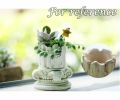 Retro Roman Pillars Succulent Planter Pot Resin Decorative Succulent Cactus Bonsai Plant Container - Default