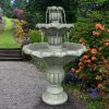 39.3inches Outdoor Concrete Floor Water Fountain with Submersible Electric Pump for Yard Patio Lawn Home Decor - 39.3inches