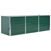 Garden Raised Bed Galvanized Steel 94.5"x31.5"x31.3" Green - Green