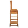Garden Kitchen Trolley Solid Acacia Wood 36.2"x17.1"x55.7" - Brown