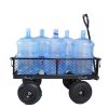 Wagon Cart Garden cart trucks make it easier to transport firewood - Black