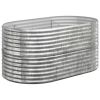 Garden Raised Bed Powder-coated Steel 59.8"x31.5"x26.8" Silver - Silver